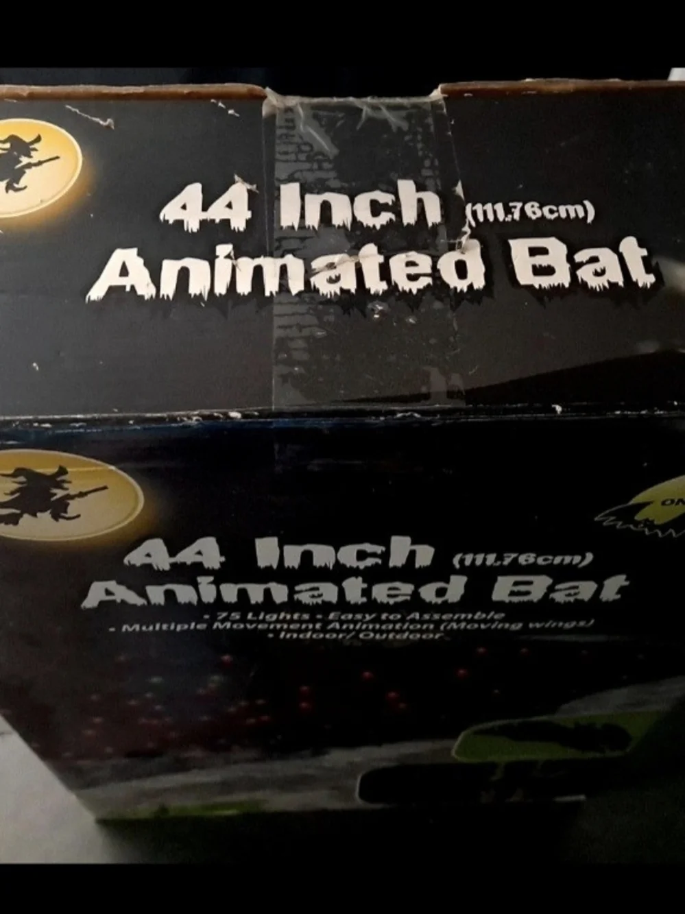 44-Inch Animated Bat Halloween Decoration - With 75 Lights